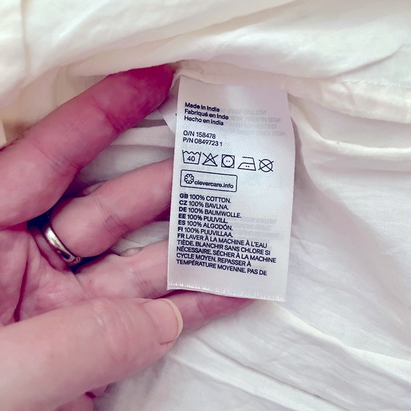 H&M organic cotton ivory blouse - Picture 4 of 9